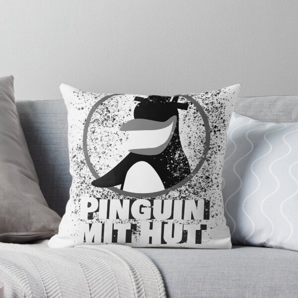 Item preview, Penguin with hat logo sw (for those of you who prefer it rather unobtrusive) designed and sold by Pinguin-mitHut.