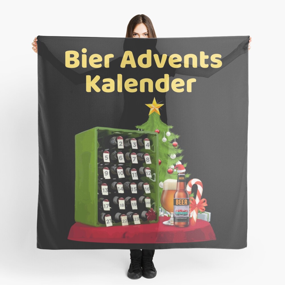 "Funny Beer Advent Calendar Christmas Outfit Christmas Costume" Scarf