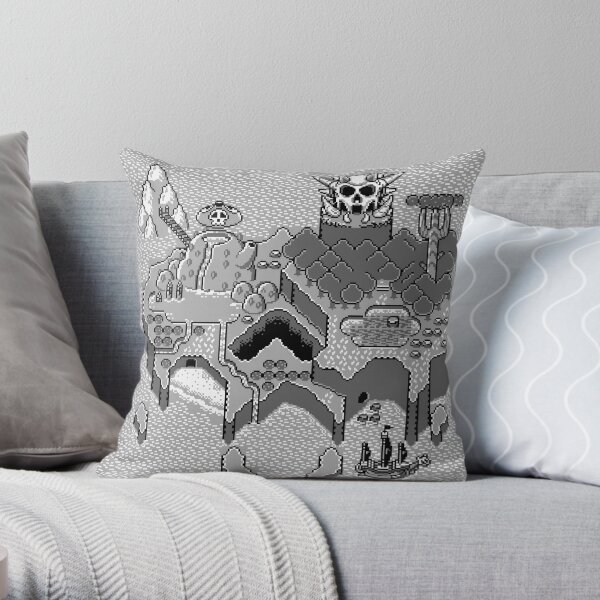 Wario Land Map Throw Pillow