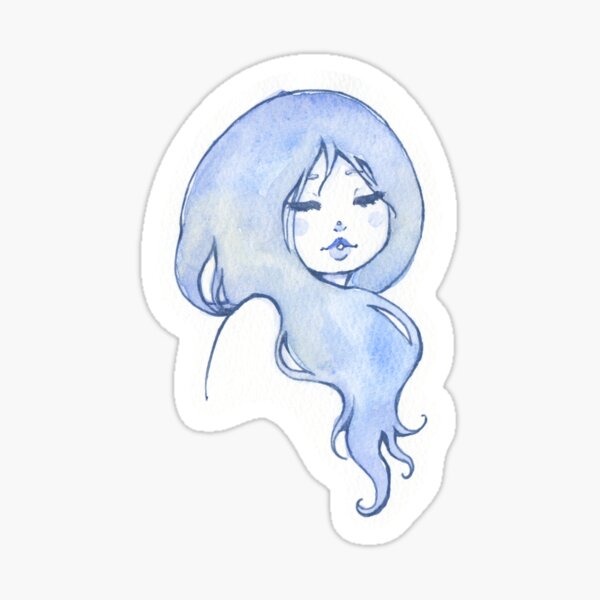 Blue Kiss Sticker