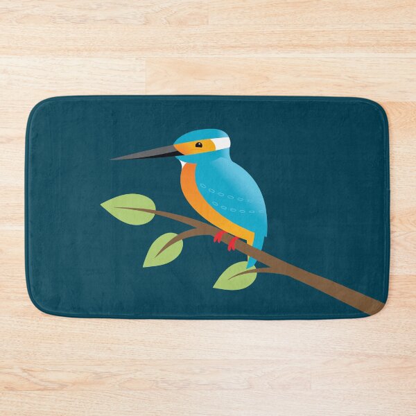 Item preview, Kingfisher Bird, bright blue and orange bird designed and sold by DavaTypeGraphic.