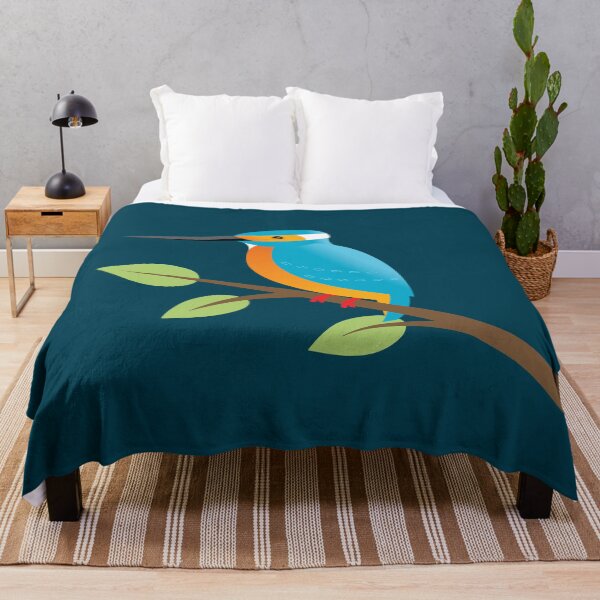Item preview, Kingfisher Bird, bright blue and orange bird designed and sold by DavaTypeGraphic.