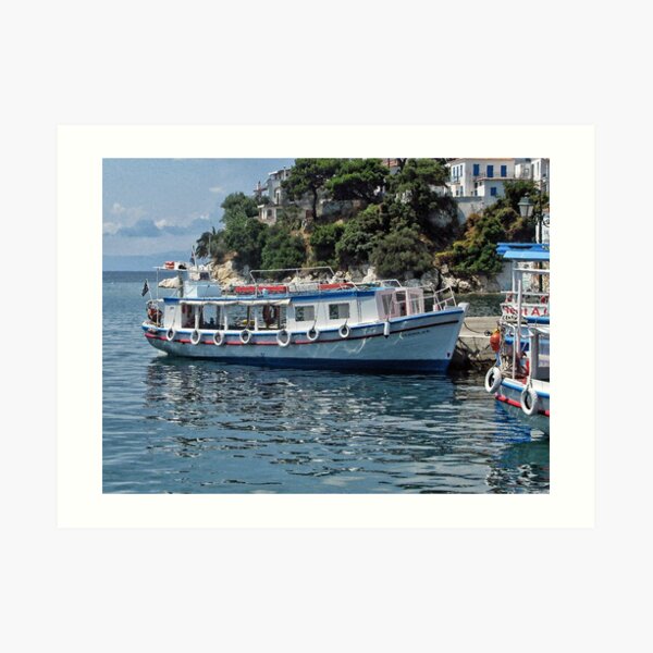 Enjoy a trip around the Greek Island of Skiathos,, Art Print