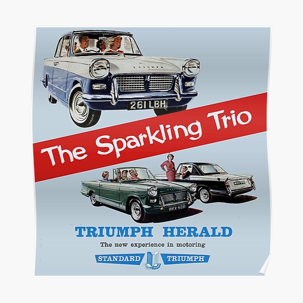 Original Print 1960 Triumph Herald Sales Poster Brochure 
