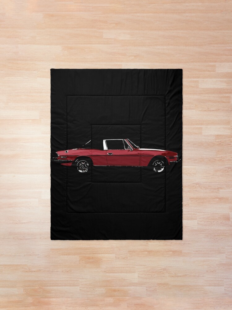 Triumph Stag Maroon Comforter By Throwbackmotors Redbubble