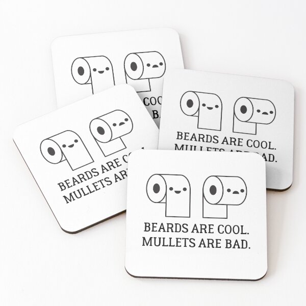 Item preview, Beards are Cool Mullets are Bad - Toilet Paper Rolls designed and sold by captainhobbyist.
