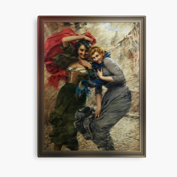 Rainy Day by Gaetano Bellei - Old Masters Reproductions Canvas Print