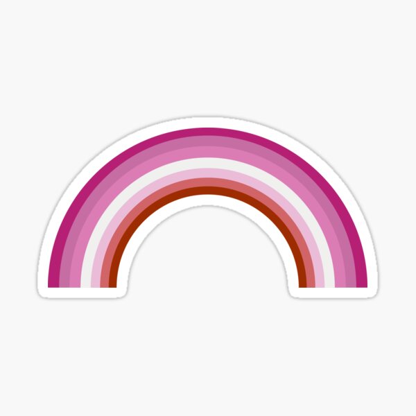 Lesbian Pride Rainbow Flag Sticker By Elishamarie28 Redbubble