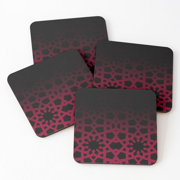 Item preview, Arabic geometric pattern fade out design in red and black inspired by the grand mosque at KAUST designed and sold by CreatEVEdesign.