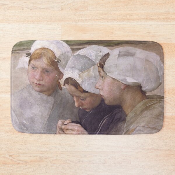 Item preview, Pieter de Josselin de Jong - Three Girls from Scheveningen designed and sold by ArtExpression.