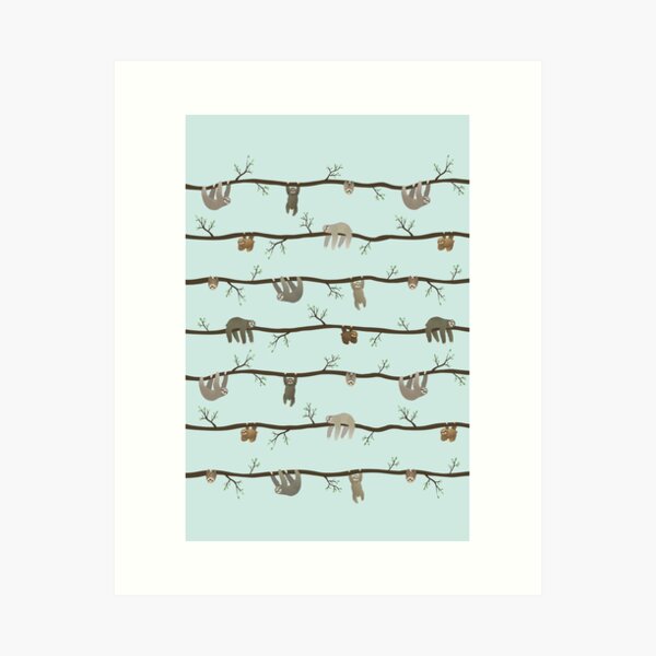 Item preview, sloths (blue) designed and sold by tandemsy.