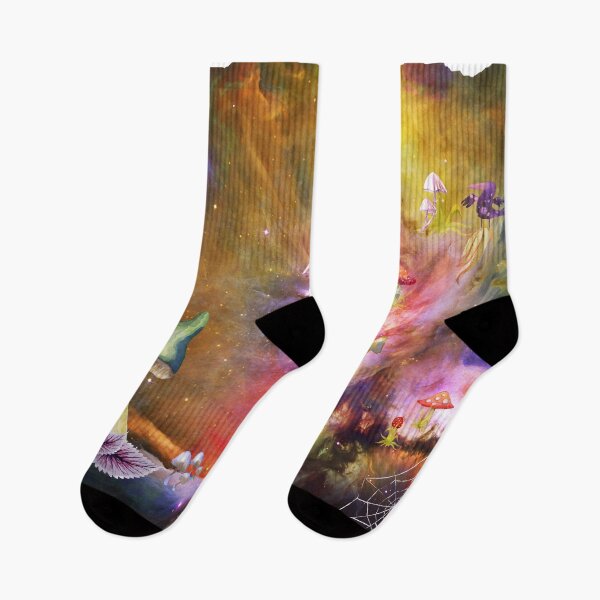 Item preview, fantasy landscape magic mushrooms designed and sold by sharanarnoldart.
