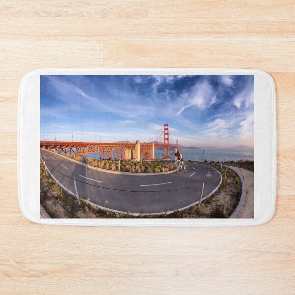 Item preview, Cyclist and Golden Gate Bridge designed and sold by Gerard Fornarotto.