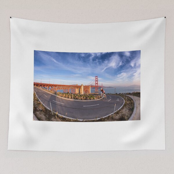 Item preview, Cyclist and Golden Gate Bridge designed and sold by Gerard Fornarotto.
