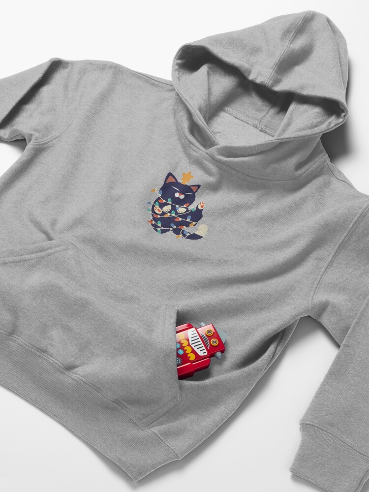 Alternate view of Christmas Kitty Kids Pullover Hoodie