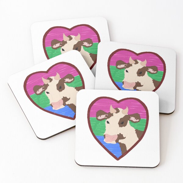 Item preview, Polysexual Pride Cow in a Heart designed and sold by samlevisshop.