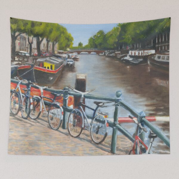 Item preview, Amsterdam, view from bridge designed and sold by atbenjaminart.