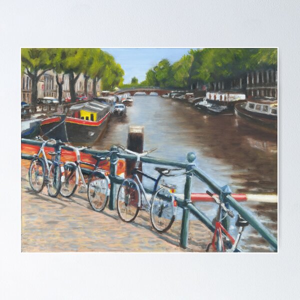 Item preview, Amsterdam, view from bridge designed and sold by atbenjaminart.