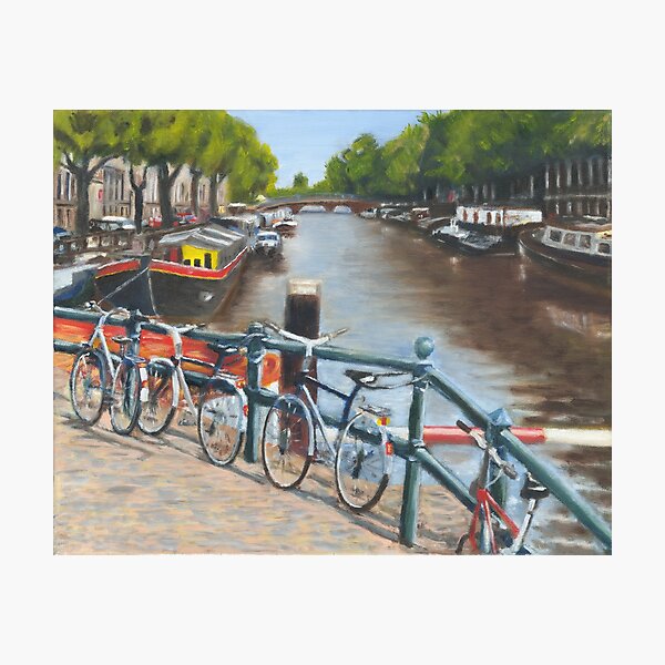 Item preview, Amsterdam, view from bridge designed and sold by atbenjaminart.