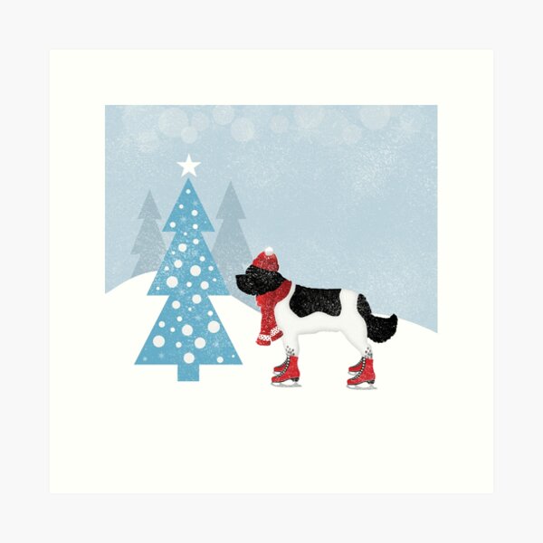 Item preview, Landseer Newfoundland Winter Scene designed and sold by Christine Mullis.