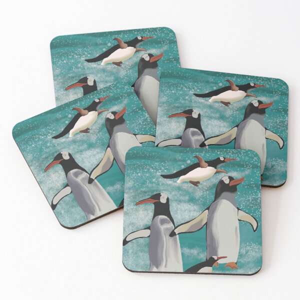 Item preview, penguins surfing  designed and sold by Bhargavi Mohan.