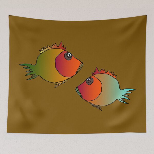 Item preview, Abstract, colorful fish, animal. Geometric design. Modern, children's style. designed and sold by busurman.
