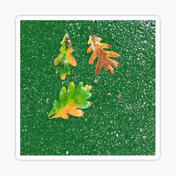 Item preview, Rainy Leaves on Green Terrazzo Background designed and sold by djrunnels.