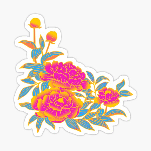 Item preview, Pansexual Pride Peony Flower Arrangement designed and sold by Vernen Ink.