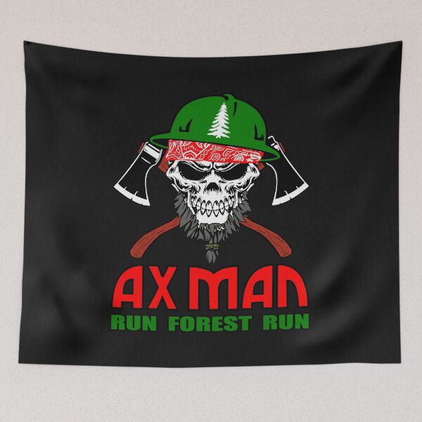 Item preview, Ax Man; Run Forest Run; designed and sold by StickerApe.