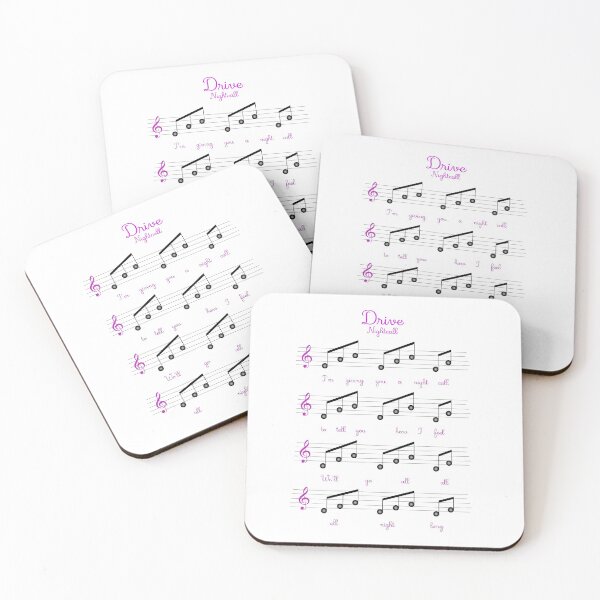 Item preview, Drive music sheet Nightcall Kavinsky art designed and sold by Rozbud.