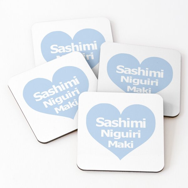 Item preview, heart blue sushi, sashimi niguiri maki designed and sold by AllShirts21.