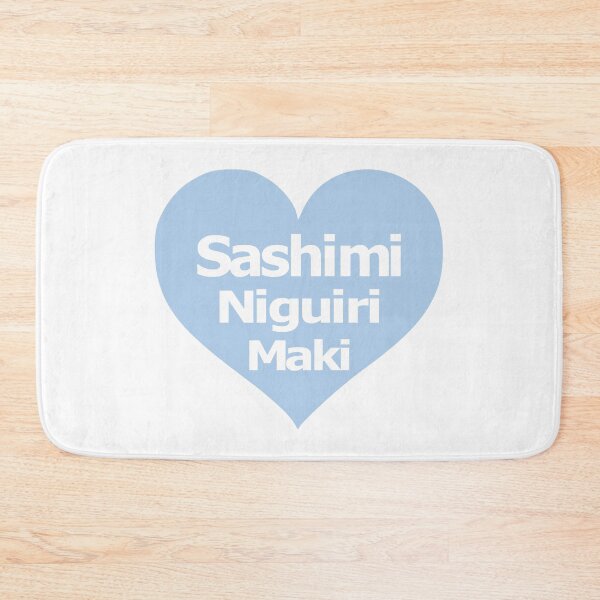 Item preview, heart blue sushi, sashimi niguiri maki designed and sold by AllShirts21.