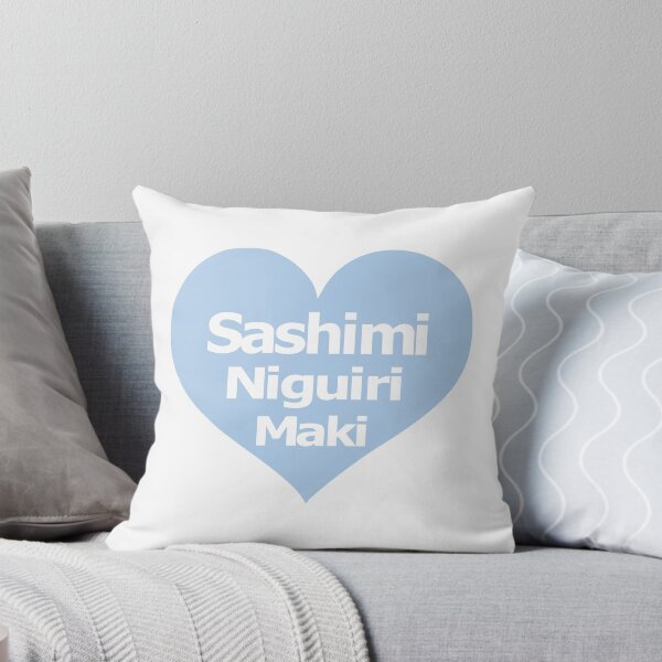 Item preview, heart blue sushi, sashimi niguiri maki designed and sold by AllShirts21.