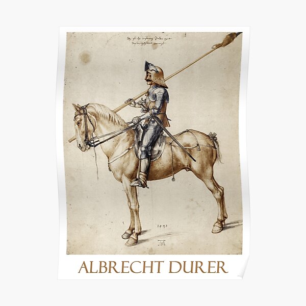 Knight on Horseback (1498) by Albrecht Durer Poster