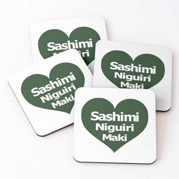 Item preview, heart green sushi, sashimi niguiri maki designed and sold by AllShirts21.