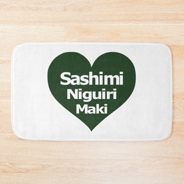 Item preview, heart green sushi, sashimi niguiri maki designed and sold by AllShirts21.