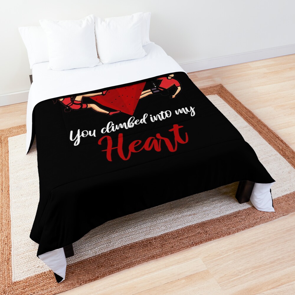 Klettern Bouldern Partner Liebe Kletterer Valentinstag Geschenk Tagesdecke