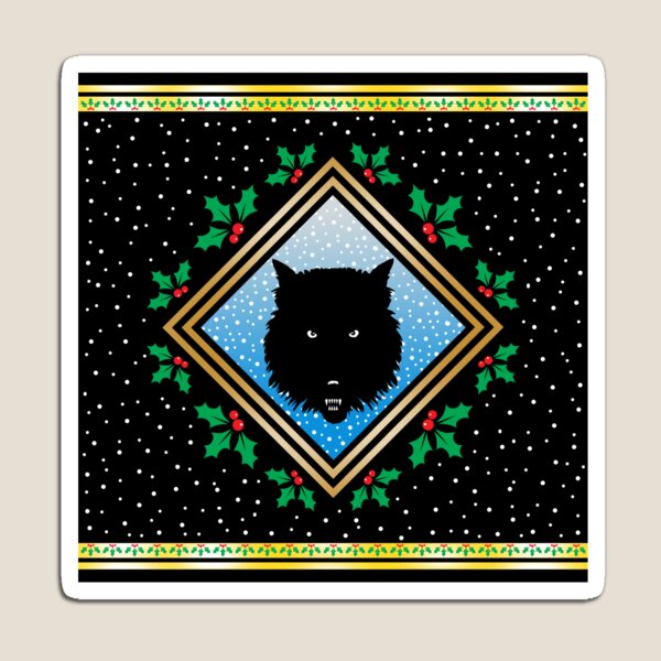 Item preview, The Wolves Are Running Snowy Night Fresco designed and sold by Hypnogoria.