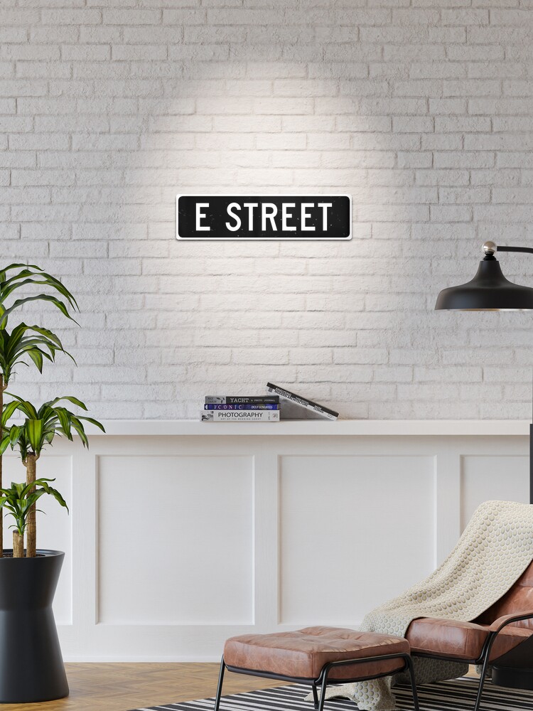Thumbnail 1 of 4, Metal Print, E Street, vintage street sign designed and sold by dissident.