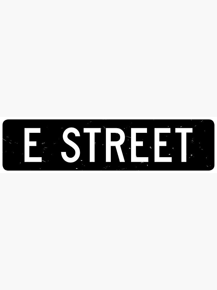 Thumbnail 4 of 4, Metal Print, E Street, vintage street sign designed and sold by dissident.