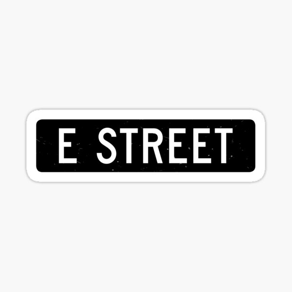 E Street, vintage street sign Sticker