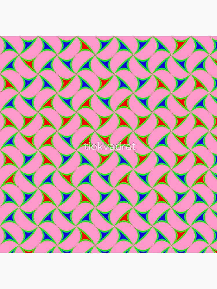 Thorny Abstract Pattern - Pink / Red / Blue by tiokvadrat
