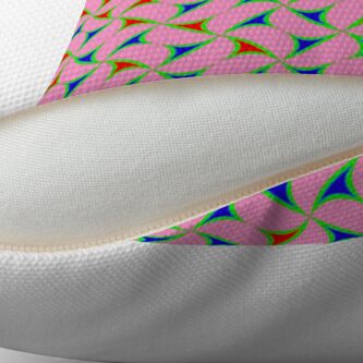 Alternate view of Thorny Abstract Pattern - Pink / Red / Blue Throw Pillow