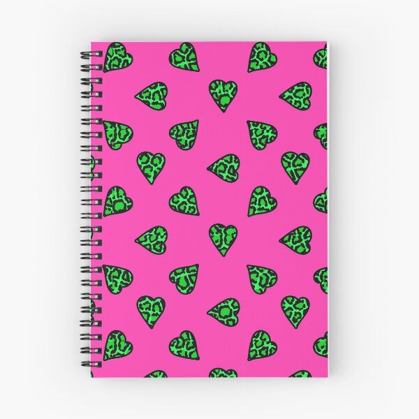 Item preview,  Pink Green Leopard hearts spotted fur Animal Pattern designed and sold by funnytshirtemp.