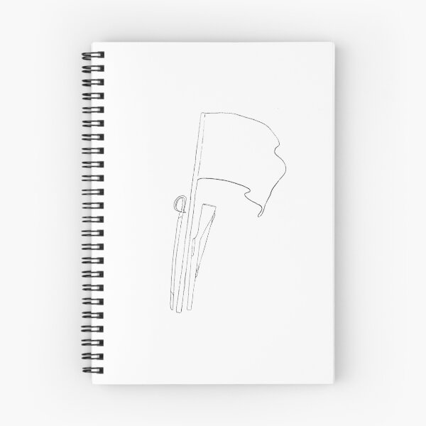 Item preview, Guard Marching Band Rifle Sabre Flag Line Drawing designed and sold by linesbymichelle.