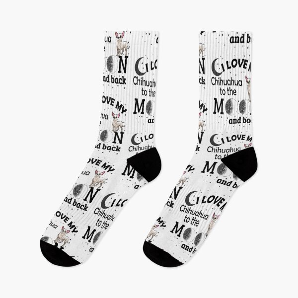 Item preview, I Love My Boxer Chihuahua to The Moon And Back - Christmas And Birthday Gift Ideas (Black Font) designed and sold by ASClothDesign.