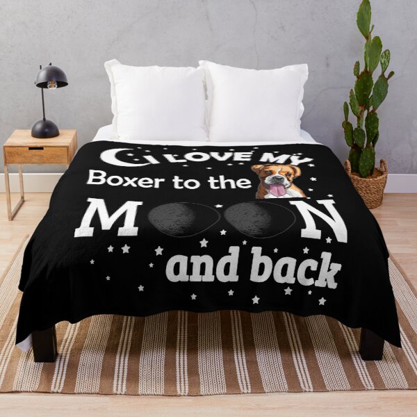 Item preview, I Love My Boxer to The Moon And Back - Christmas And Birthday Gift Ideas (White Font) designed and sold by ASClothDesign.