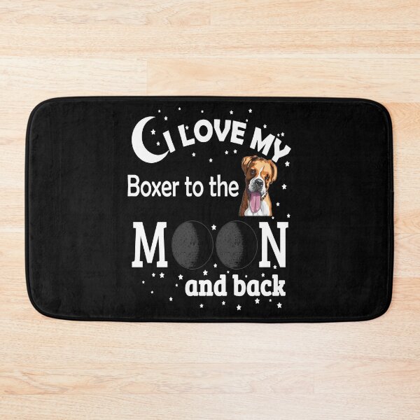 Item preview, I Love My Boxer to The Moon And Back - Christmas And Birthday Gift Ideas (White Font) designed and sold by ASClothDesign.