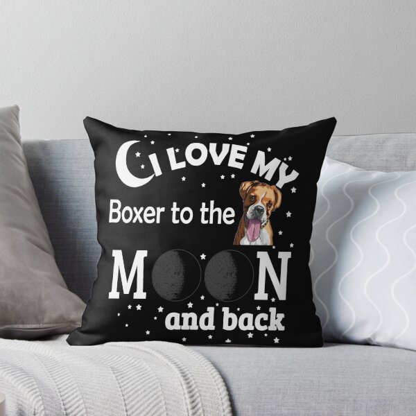 Item preview, I Love My Boxer to The Moon And Back - Christmas And Birthday Gift Ideas (White Font) designed and sold by ASClothDesign.