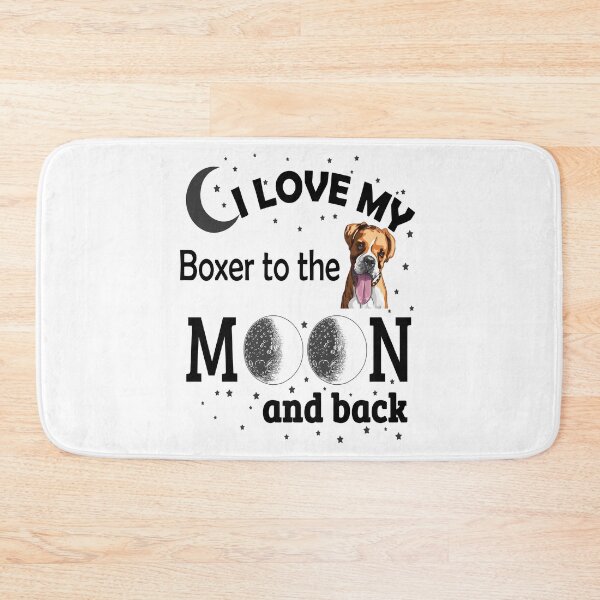 Item preview, I Love My Boxer to The Moon And Back - Christmas And Birthday Gift Ideas (Black Font) designed and sold by ASClothDesign.